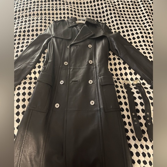 Michael Kors Leather Trench Coat Size XXS - Picture 2 of 7